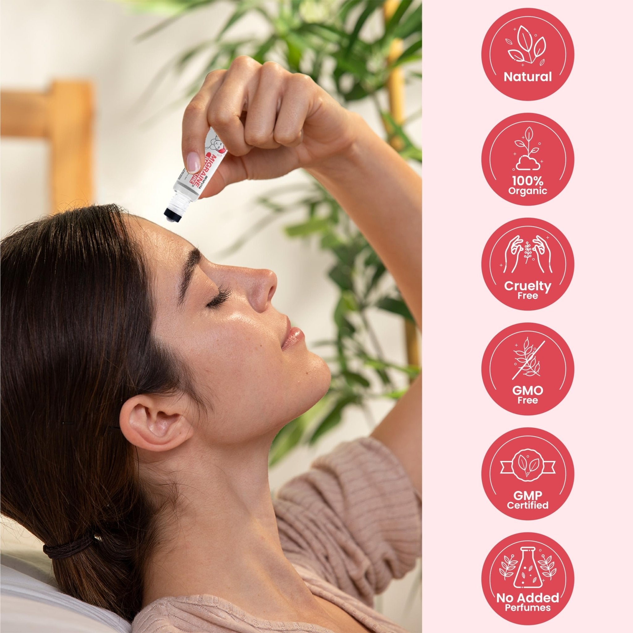 Benevita Migraine Relief Stick Roll-On – Organic, Natural, Cruelty-Free Headache Relief Roll-On – Peppermint, Spearmint, & Lavender Essential Oil Roller for Tension & Stress - TrustMedUSA