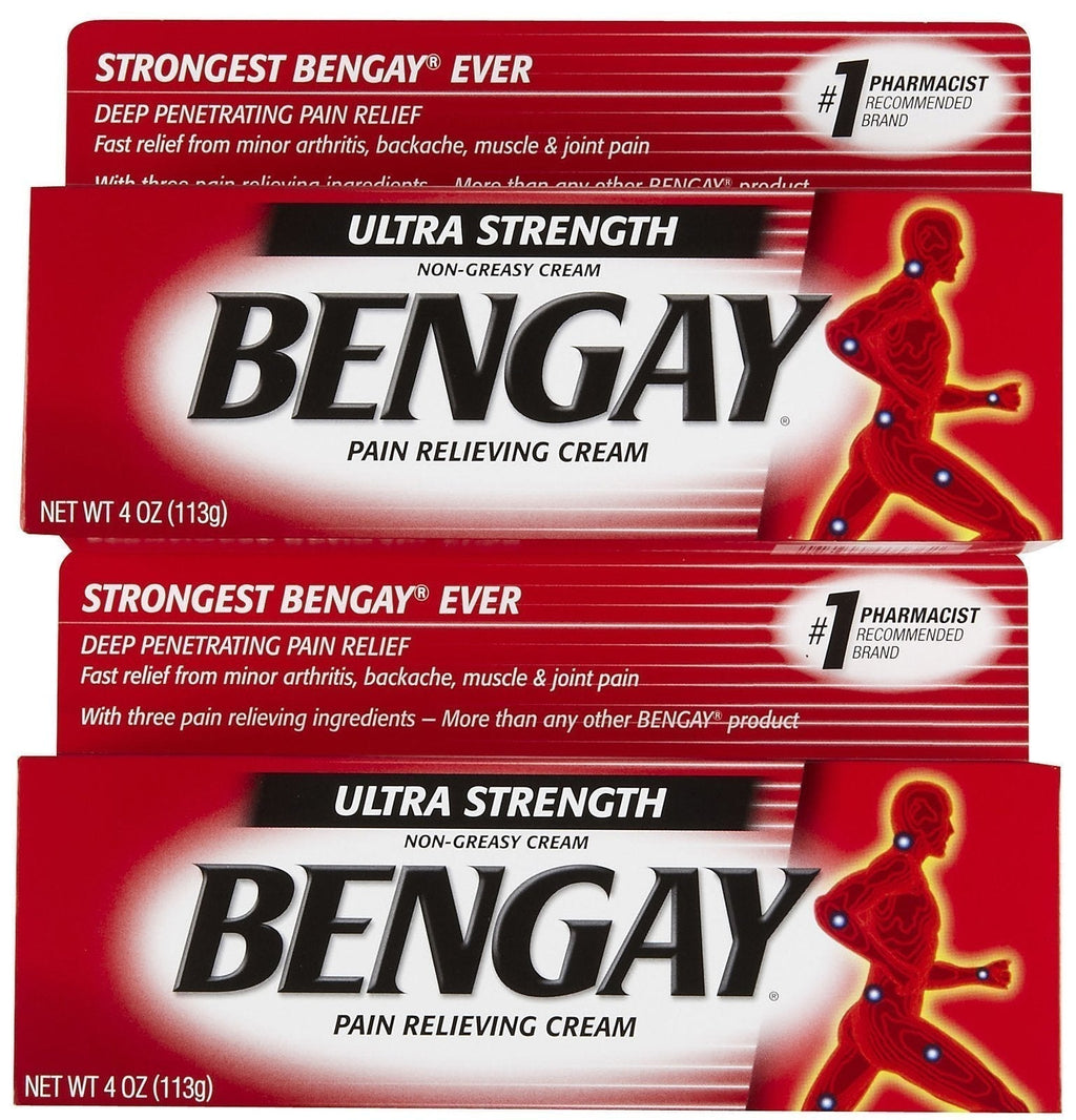 Bengay Ultra Stength Pain Relieving Cream, Non-Greasy-Ultra Strength, 2 pk - TrustMedUSA