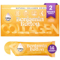 Benjamin Button 12,000mg Marine Collagen Liquid Shots| High Strength Hydrolyzed Marine Collagen Peptides w/Hyaluronic Acid & Vitamin C for Skin, Hair & Joints | Mango, 14 Daily Servings 30ml - Maple Wellness Supplements