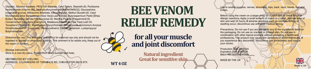Benolixia Bee Venom Joint Cream - Advanced Joint and Bone Cream, Specially for Back, Neck, Hands, Knees - TrustMedUSA