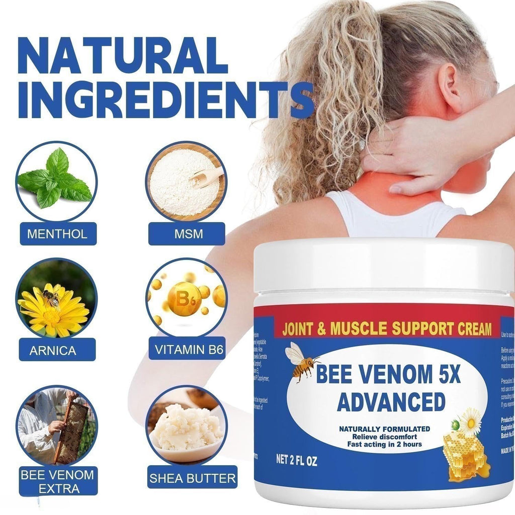 Benolixia Bee Venom Joint Cream, Bee Venom Joint Gel,Bee Venom Advanced Joint and Bone Cream,Natural Formula for Back, Knee, Hands, Neck, Feet, All Skin Types - TrustMedUSA