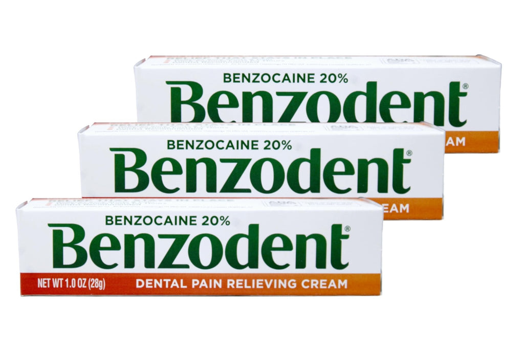 Benzodent Dental Pain Relieving Cream, 1 Ounce - Pack of 3 - TrustMedUSA