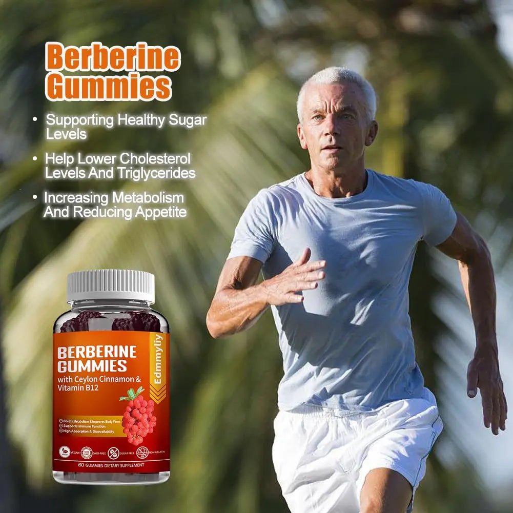 Berberine Gummies 1600mg with Ceylon Cinnamon Sugar Free High Potency Berberine - TrustMedUSA
