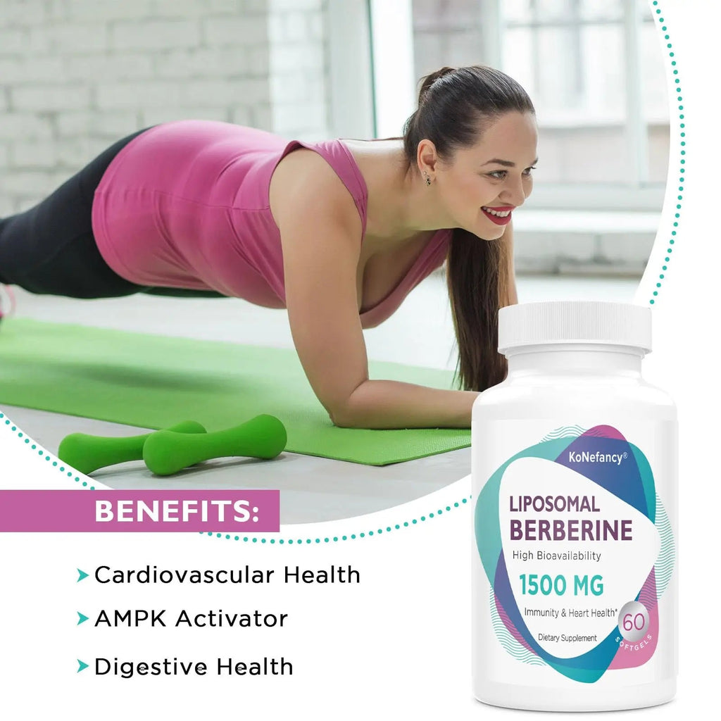 Berberine HCL Supplement 1500mg - High Bioavailability Liposomal Berberine Capsules - TrustMedUSA