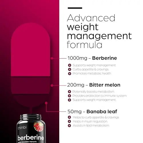 Berberine Supplement 1000mg Potent Botanical Capsules for Weight - TrustMedUSA