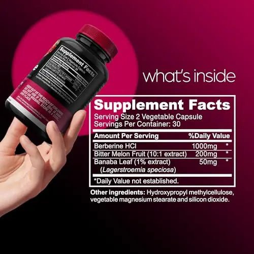 Berberine Supplement 1000mg Potent Botanical Capsules for Weight - TrustMedUSA