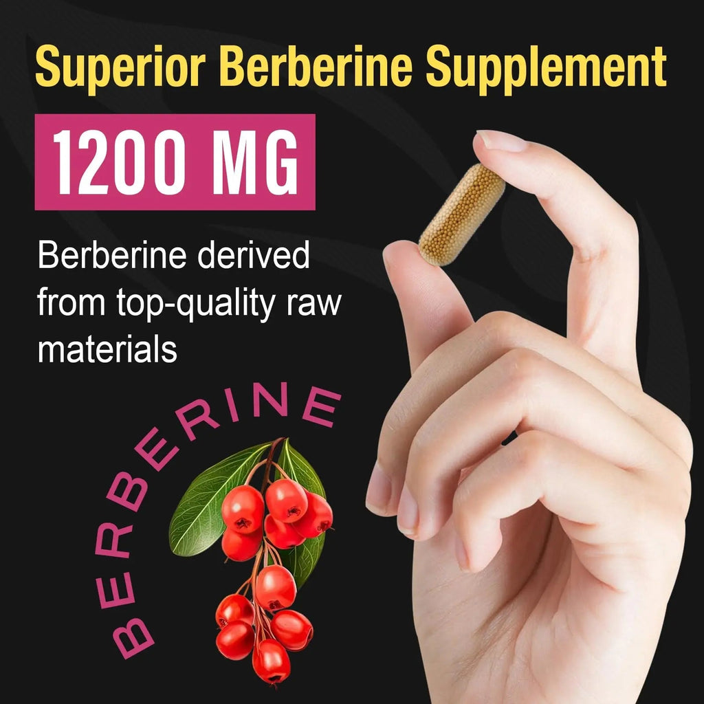Berberine Supplement 1200mg Berberine HCL - High Bioavailability Microbeadlet - TrustMedUSA