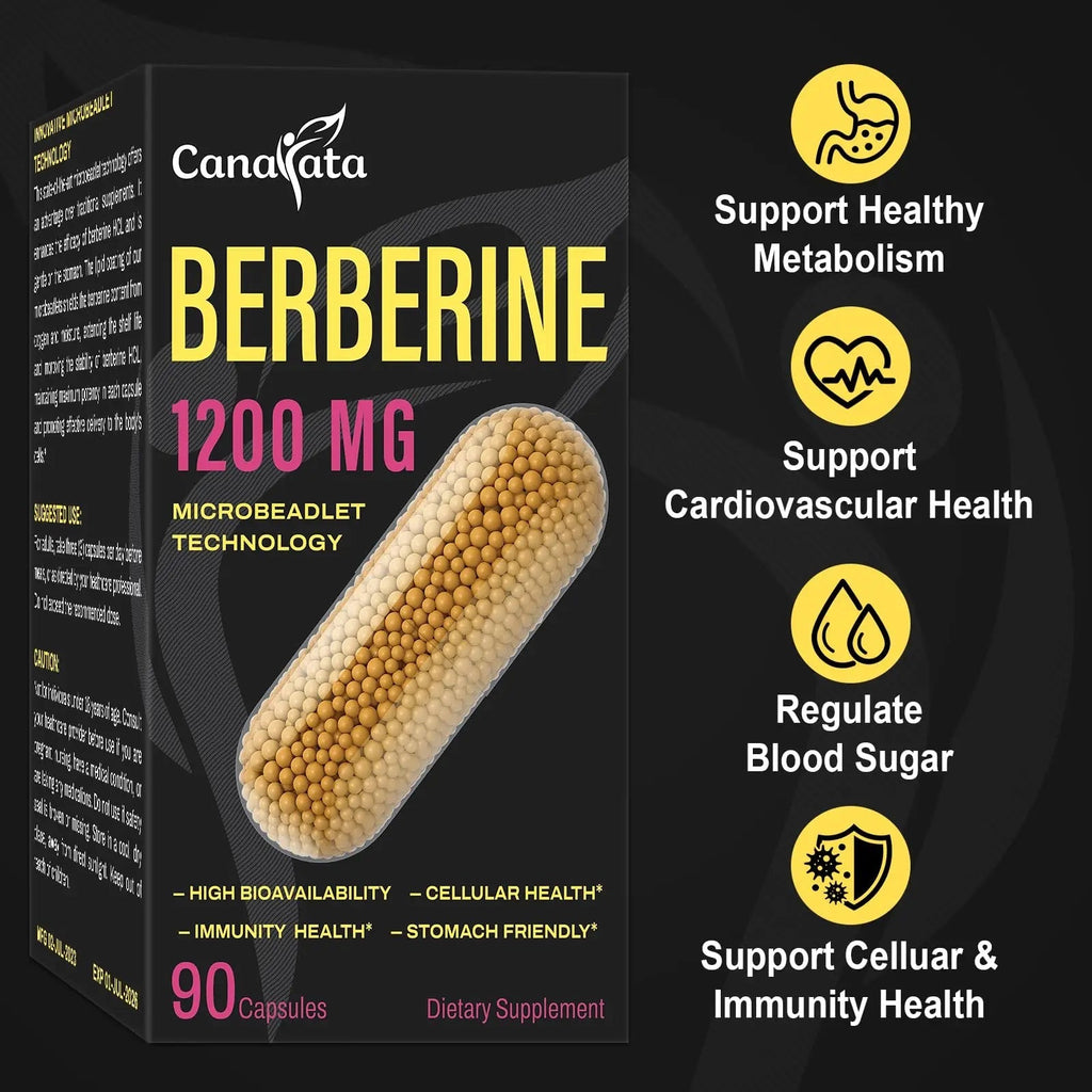 Berberine Supplement 1200mg Berberine HCL - High Bioavailability Microbeadlet - TrustMedUSA