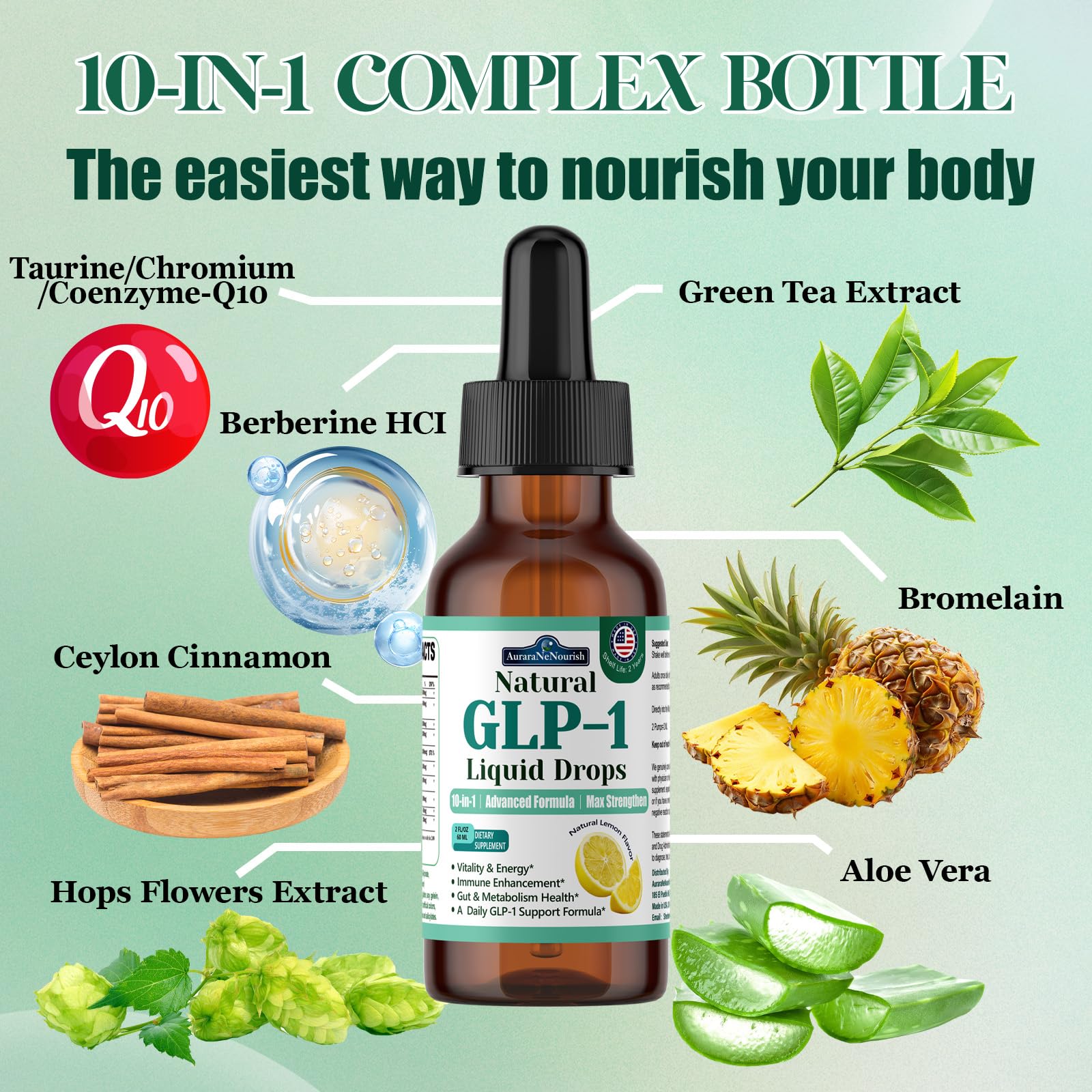 Berberine Supplement for Women and Men, 10-in-1 Formula w. Ceylon Cinnamon, Prebiotic Fiber & Green Tea Extract | Supports Metabolic Wellness, Gut & Digestive Health | Vegan, Gluten-Free - TrustMedUSA
