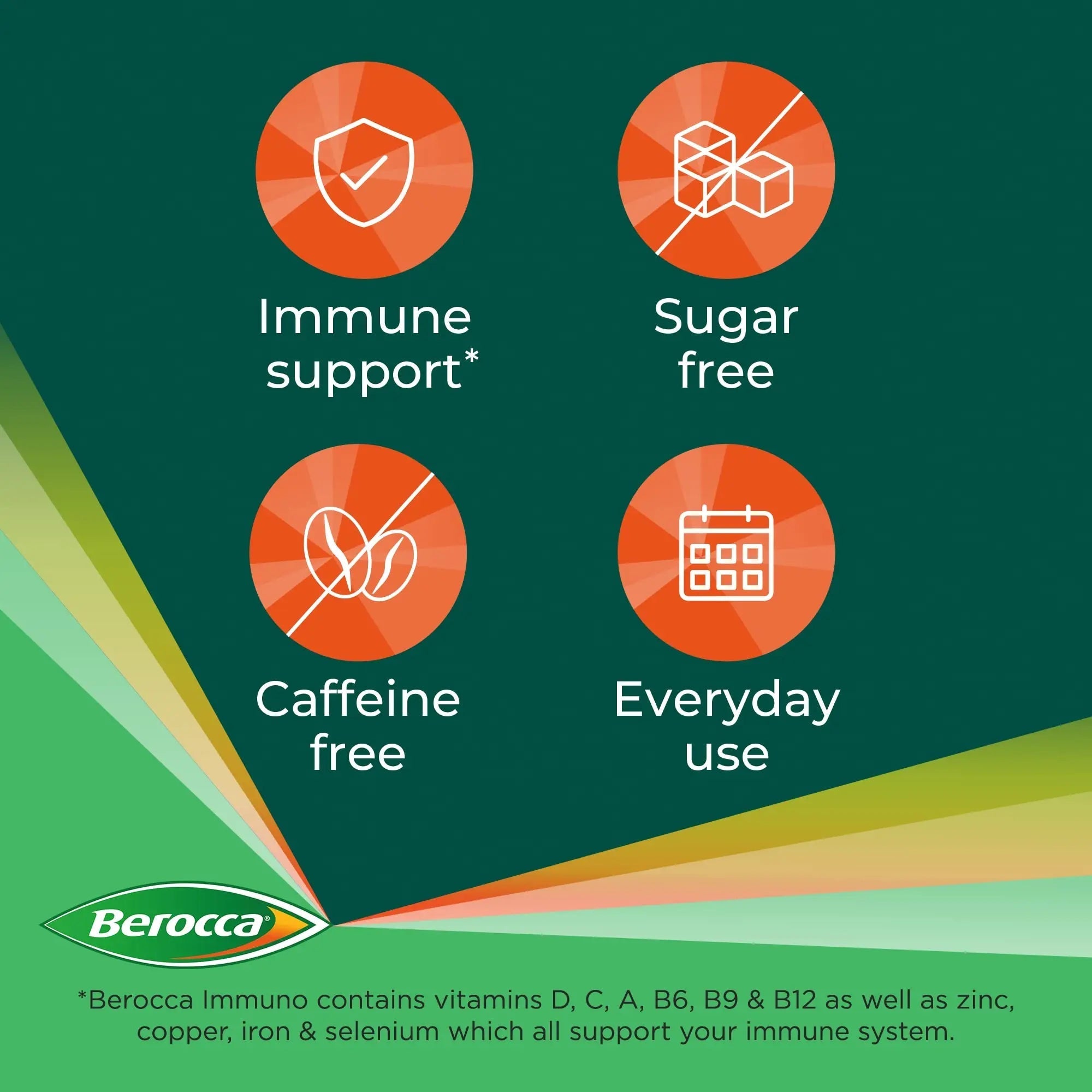 Berocca Immuno Effervescent Tablets, 11 Vitamins and Minerals, Including Vitamins D, C - TrustMedUSA