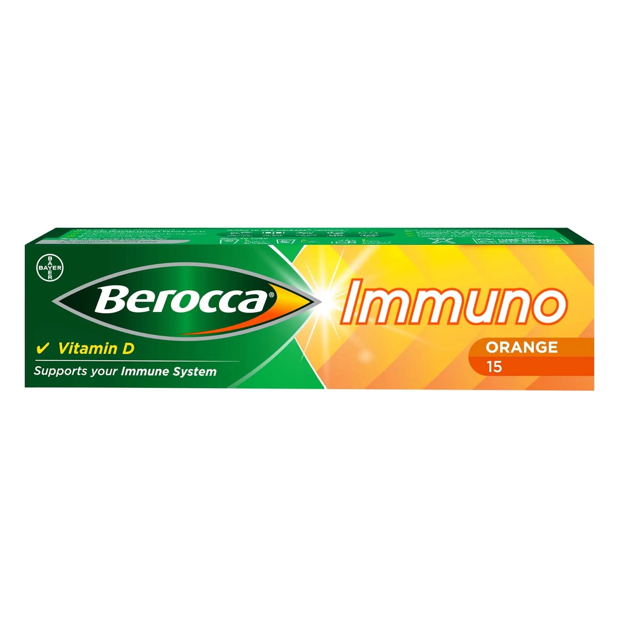 Berocca Immuno Effervescent Tablets, 11 Vitamins and Minerals, Including Vitamins D, C - TrustMedUSA