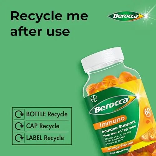 Berocca Immuno Gummy Vitamins, Orange Flavour, Bursting with Immune System - TrustMedUSA