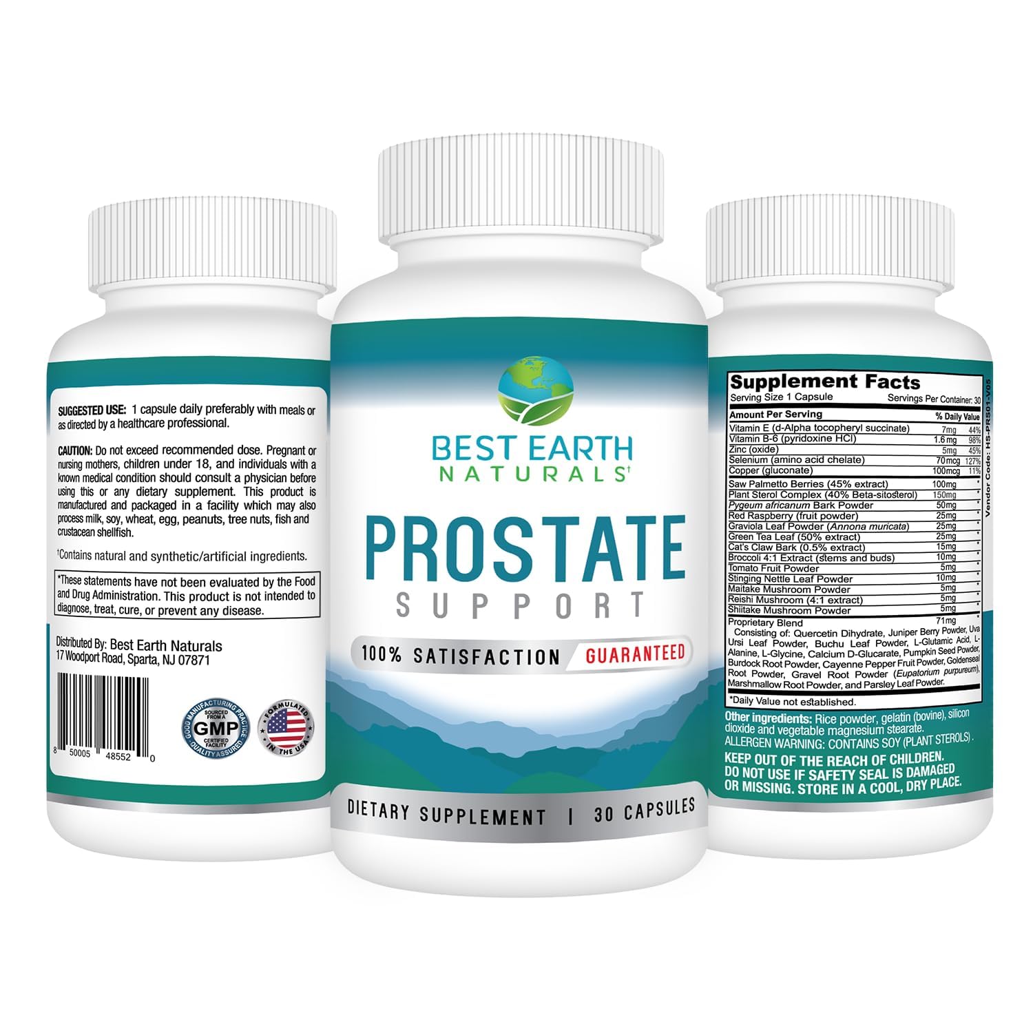 Best Earth Naturals Prostate Support Supplement for Men - Prostate Support - 30 Day Supply - TrustMedUSA