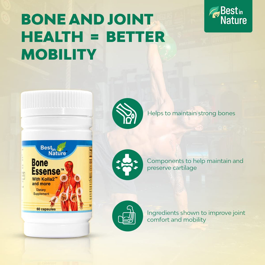Best in Nature Bone Essense with Kolla2 (Type II Collagen) - Bone and Joint Health Supplement. (60 Count) - TrustMedUSA