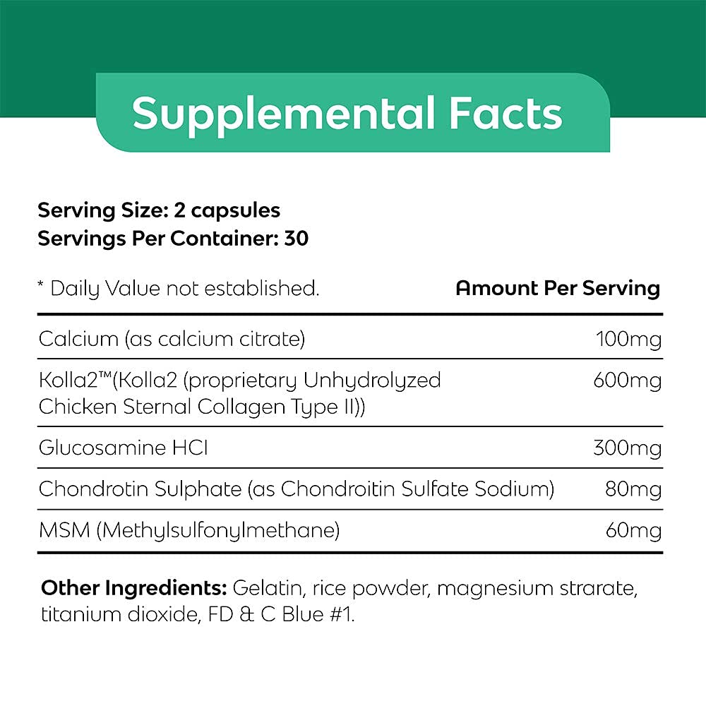 Best in Nature Bone Essense with Kolla2 (Type II Collagen) - Bone and Joint Health Supplement. (60 Count) - TrustMedUSA