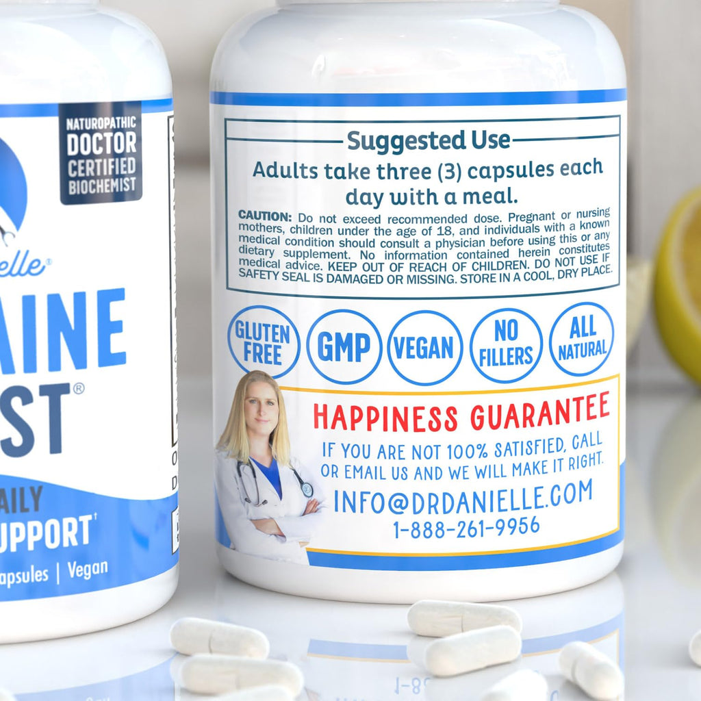 Best Migraine Relief Product with Magnesium - Migraine Assist Supplement with Quercetin, Feverfew, Butterbur, CoQ10 from Dr. Danielle, 90 Capsules - TrustMedUSA