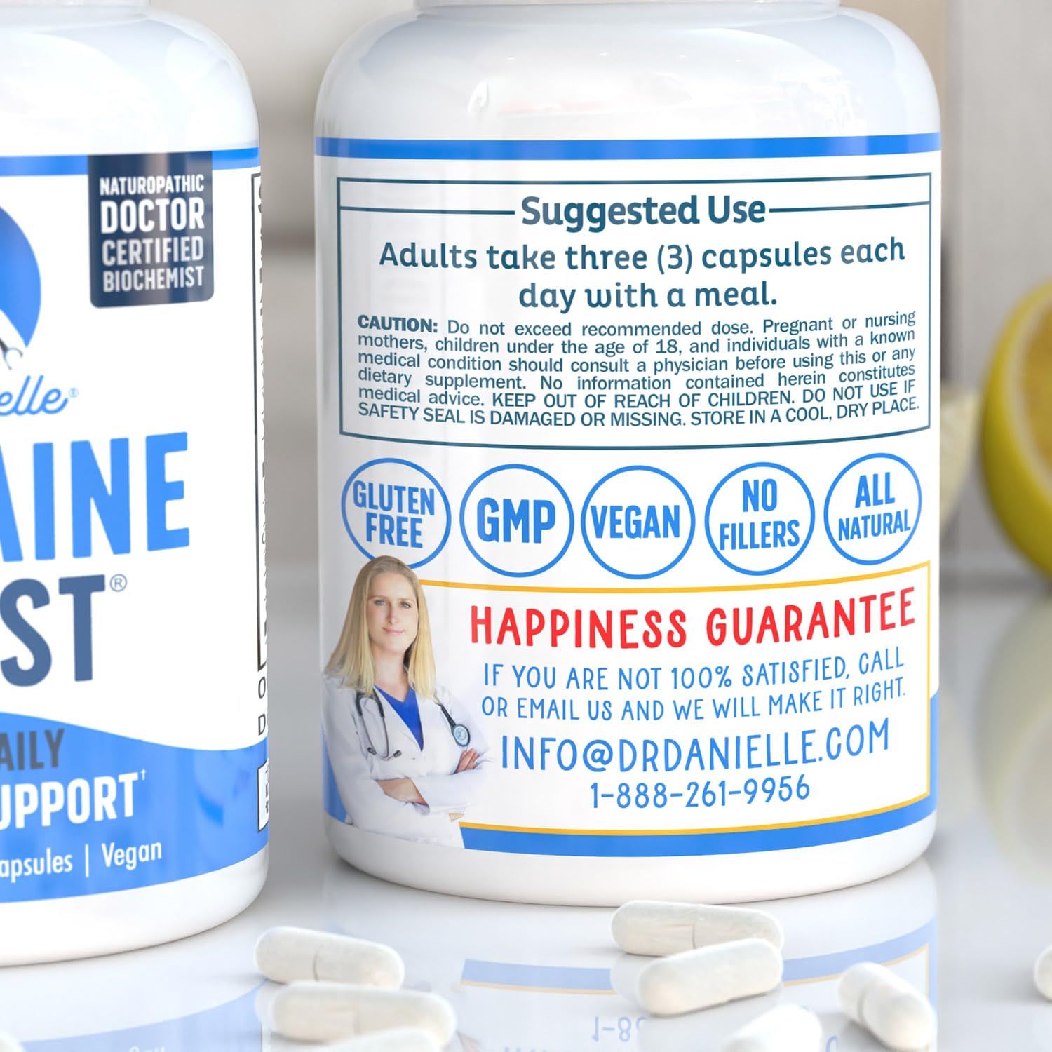 Best Migraine Relief Product with Magnesium - Migraine Assist Supplement with Quercetin, Feverfew, Butterbur, CoQ10 from Dr. Danielle, 90 Capsules - TrustMedUSA
