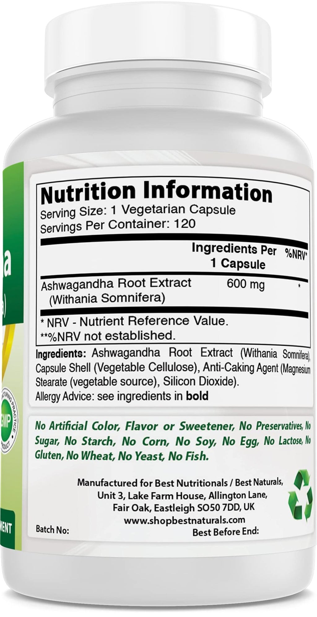 Best Naturals Ashwagandha Capsules for Relaxing Stress and Mood, 500 mg, 120 Count (Packaging may vary) - TrustMedUSA