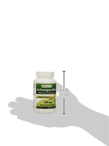 Best Naturals Ashwagandha Capsules for Relaxing Stress and Mood, 500 mg, 120 Count (Packaging may vary) - TrustMedUSA
