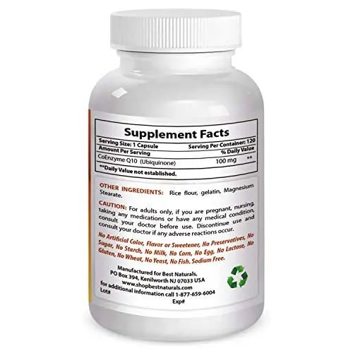 Best Naturals COQ10 100 mg 120 Capsules - TrustMedUSA