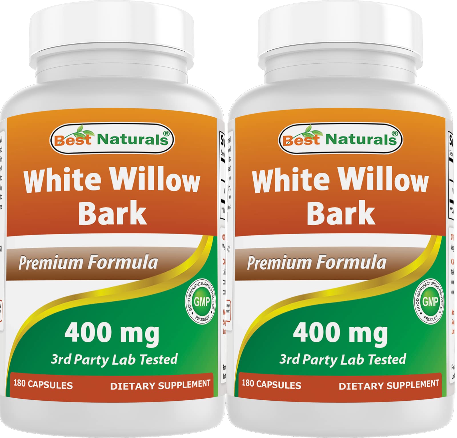 Best Naturals White Willow Bark 400 mg 180 Capsules (180 Count (Pack of 2)) - TrustMedUSA