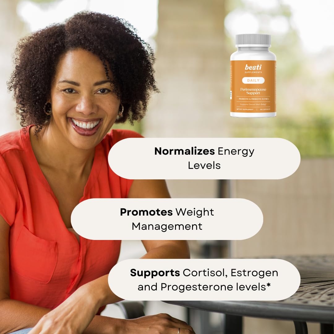 Besti Supplements Daily Perimenopause Support – Probiotic & Prebiotic Blend – Supports Overall Well-Being – 90 Capsules - TrustMedUSA