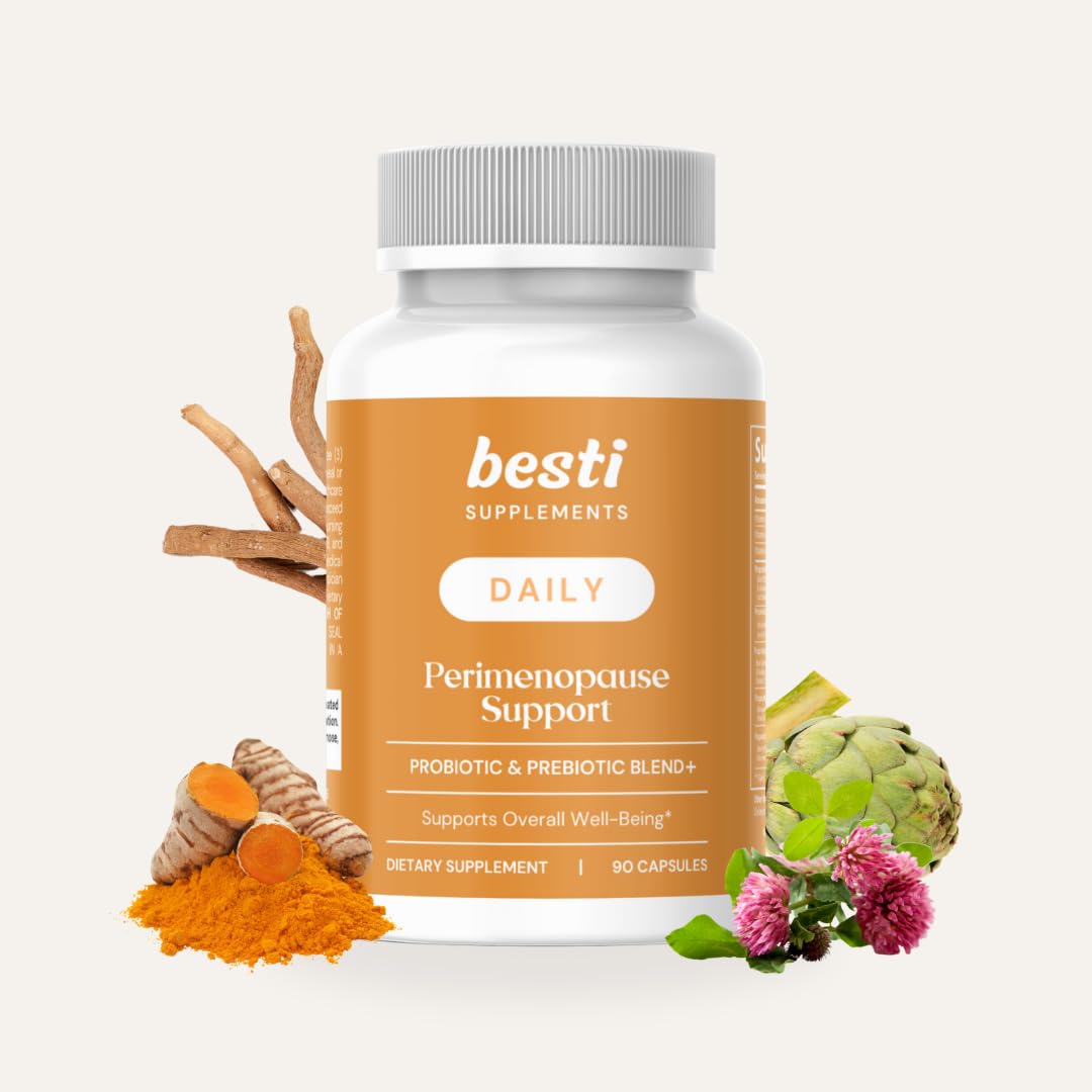 Besti Supplements Daily Perimenopause Support – Probiotic & Prebiotic Blend – Supports Overall Well-Being – 90 Capsules - TrustMedUSA
