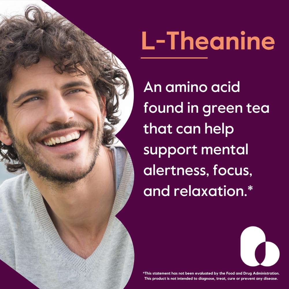BESTVITE L-Theanine 200mg (120 Vegetarian Capsules) - No Stearates - Vegan - Non GMO - Gluten Free - TrustMedUSA