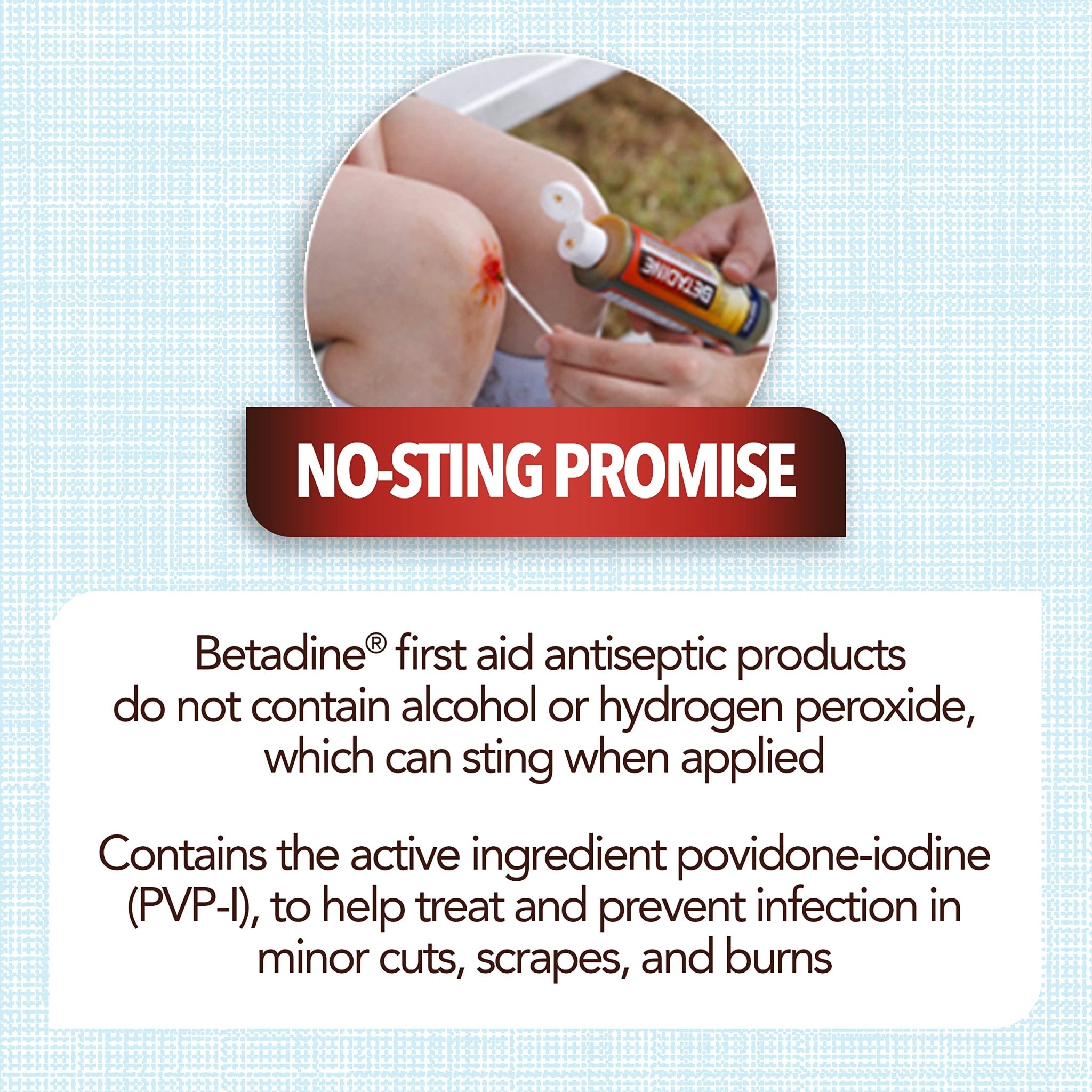 Betadine Antiseptic First Aid Solution, Povidone-Iodine 10%, Infection Protection, Kills Germs in Minor Cuts Scrapes and Burns, No Sting Promise, No Alcohol or Hydrogen Peroxide, 8 FL OZ - Maple Wellness Supplements