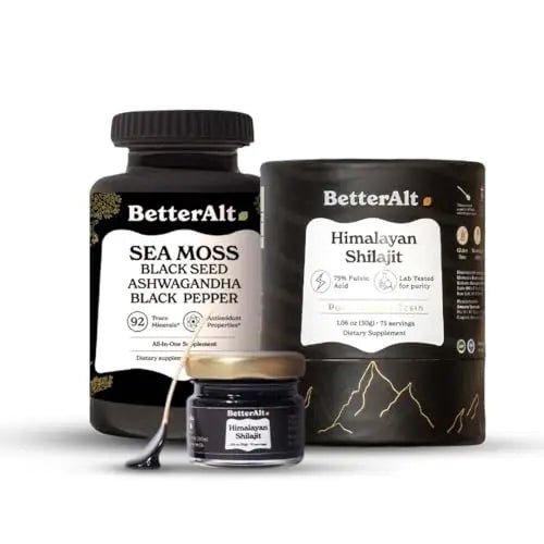 Better Alt Energy Duo with Pure Himalayan Shilajit Resin 30 gm & Sea Moss Capsules - TrustMedUSA