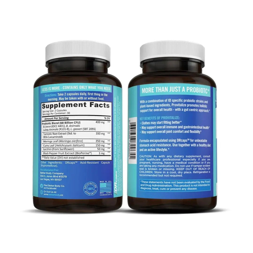 Better Body Co. Provitalize | Probiotics for Women - 60 Caps - TrustMedUSA