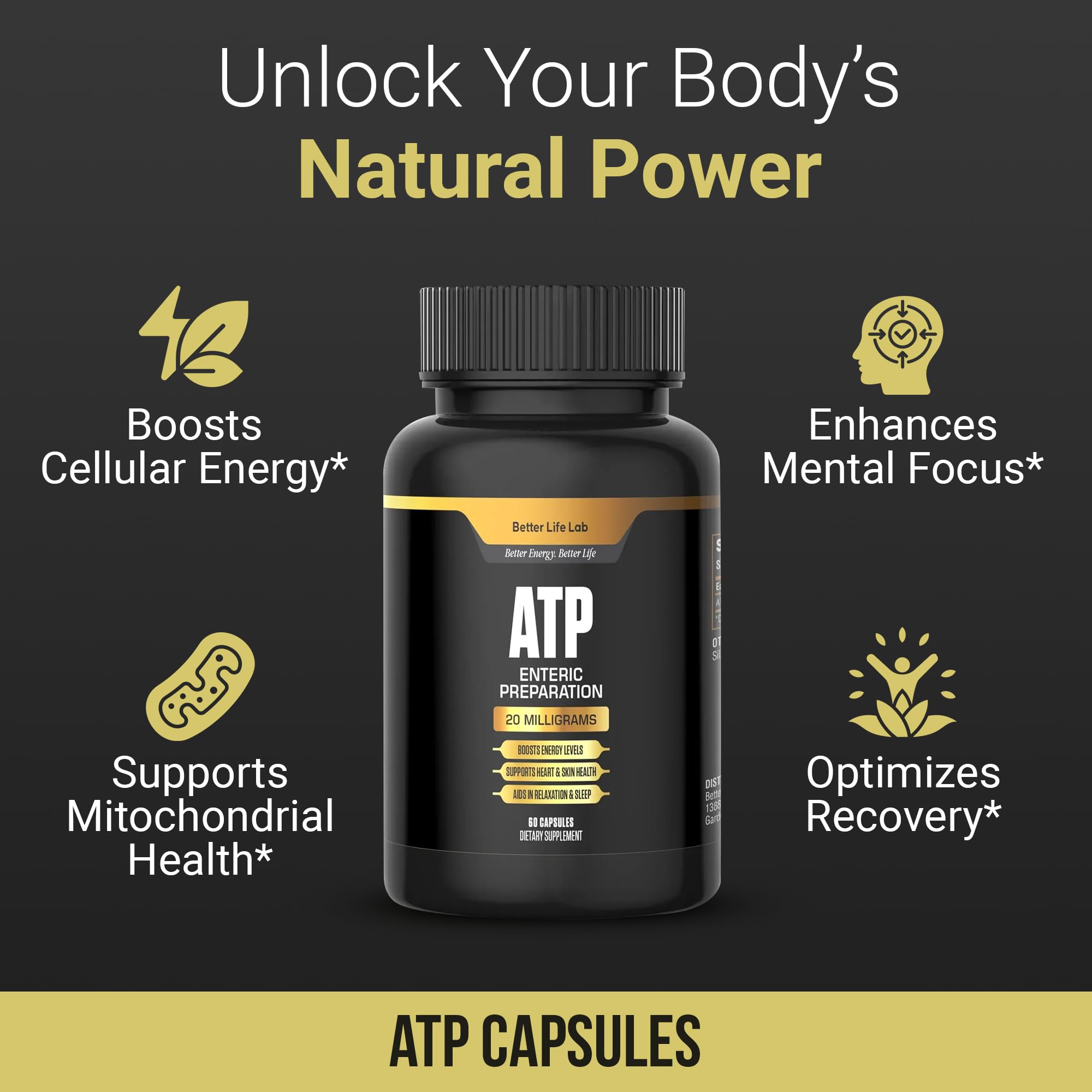 BETTER LIFE LAB ATP Supplement – Supports Cellular Energy Production, Mitochondrial Function & Active Lifestyles - TrustMedUSA