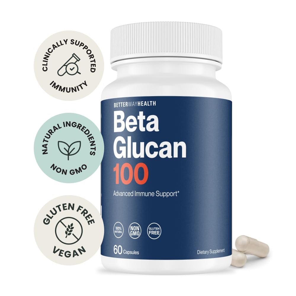 Better Way Health™ - Advanced Immune Readiness - Highly Purified 1,3/1,6 Beta Glucan 100 - Clinically Tested Immune Defense - 100mg/60 Capsules - TrustMedUSA