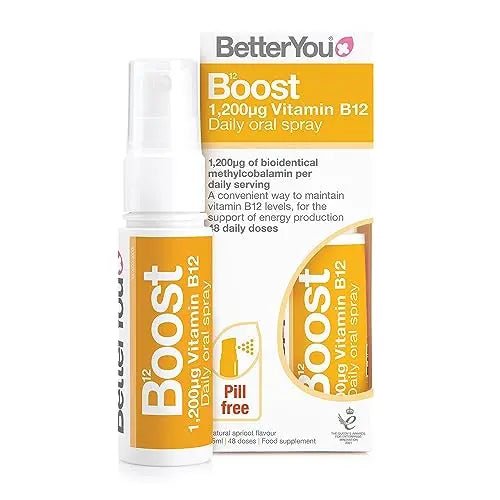 BetterYou Boost Vitamin B12 Daily Oral Spray, Pill-free Vitamin B12 Supplement for Energy - TrustMedUSA