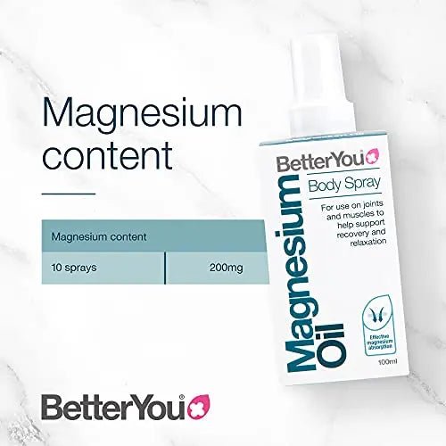 BetterYou Magnesium Oil Body Spray, Pure and Natural Source of Magnesium Chloride - TrustMedUSA