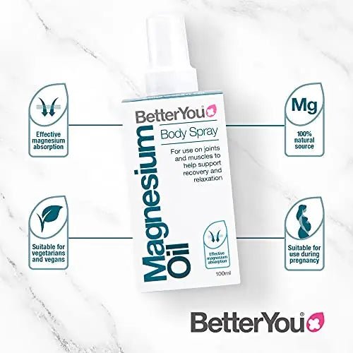 BetterYou Magnesium Oil Body Spray, Pure and Natural Source of Magnesium Chloride - TrustMedUSA