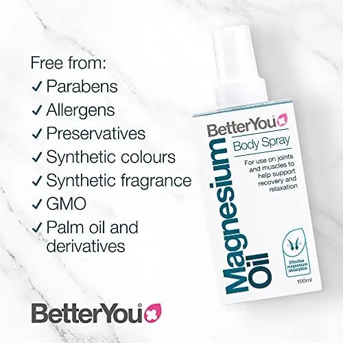 BetterYou Magnesium Oil Body Spray, Pure and Natural Source of Magnesium Chloride - TrustMedUSA