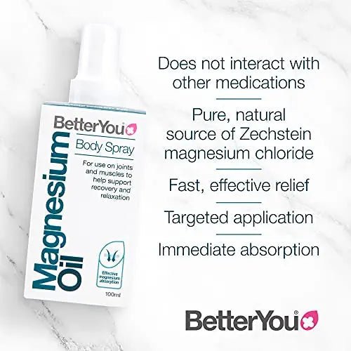 BetterYou Magnesium Oil Body Spray, Pure and Natural Source of Magnesium Chloride - TrustMedUSA