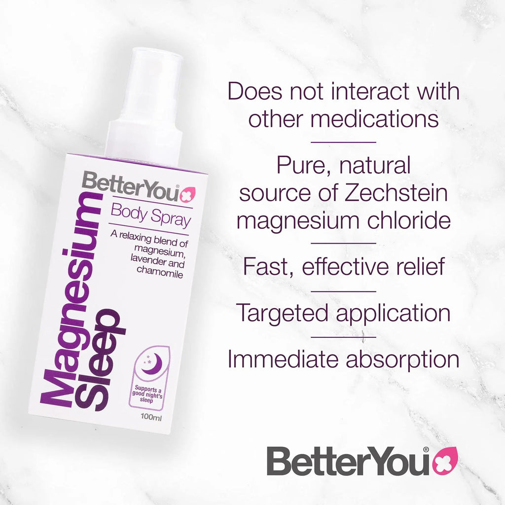 BetterYou Magnesium Sleep Body Spray, Made with Zechstein Magnesium Chloride - TrustMedUSA