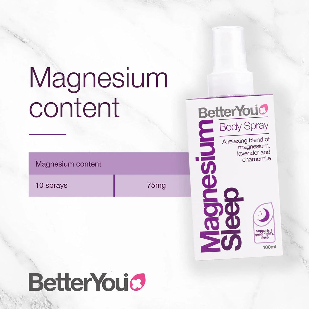 BetterYou Magnesium Sleep Body Spray, Made with Zechstein Magnesium Chloride - TrustMedUSA