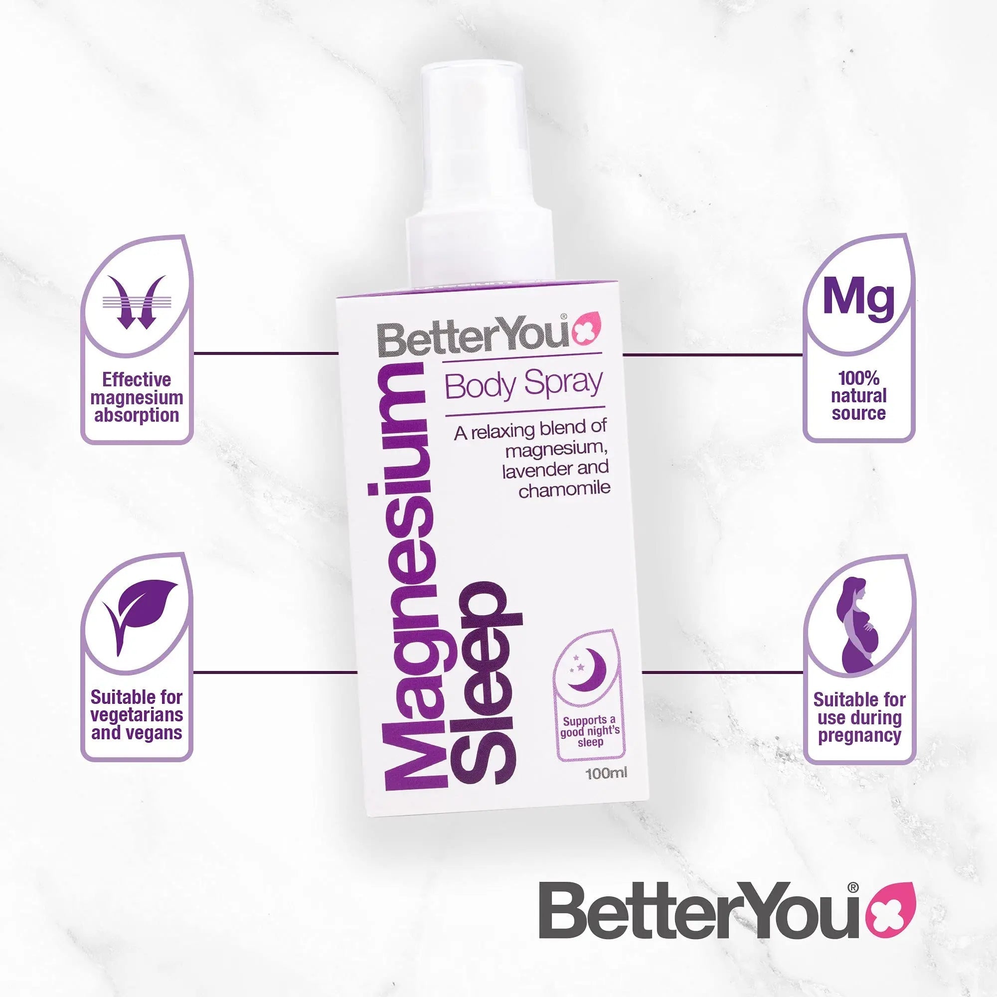 BetterYou Magnesium Sleep Body Spray, Made with Zechstein Magnesium Chloride - TrustMedUSA