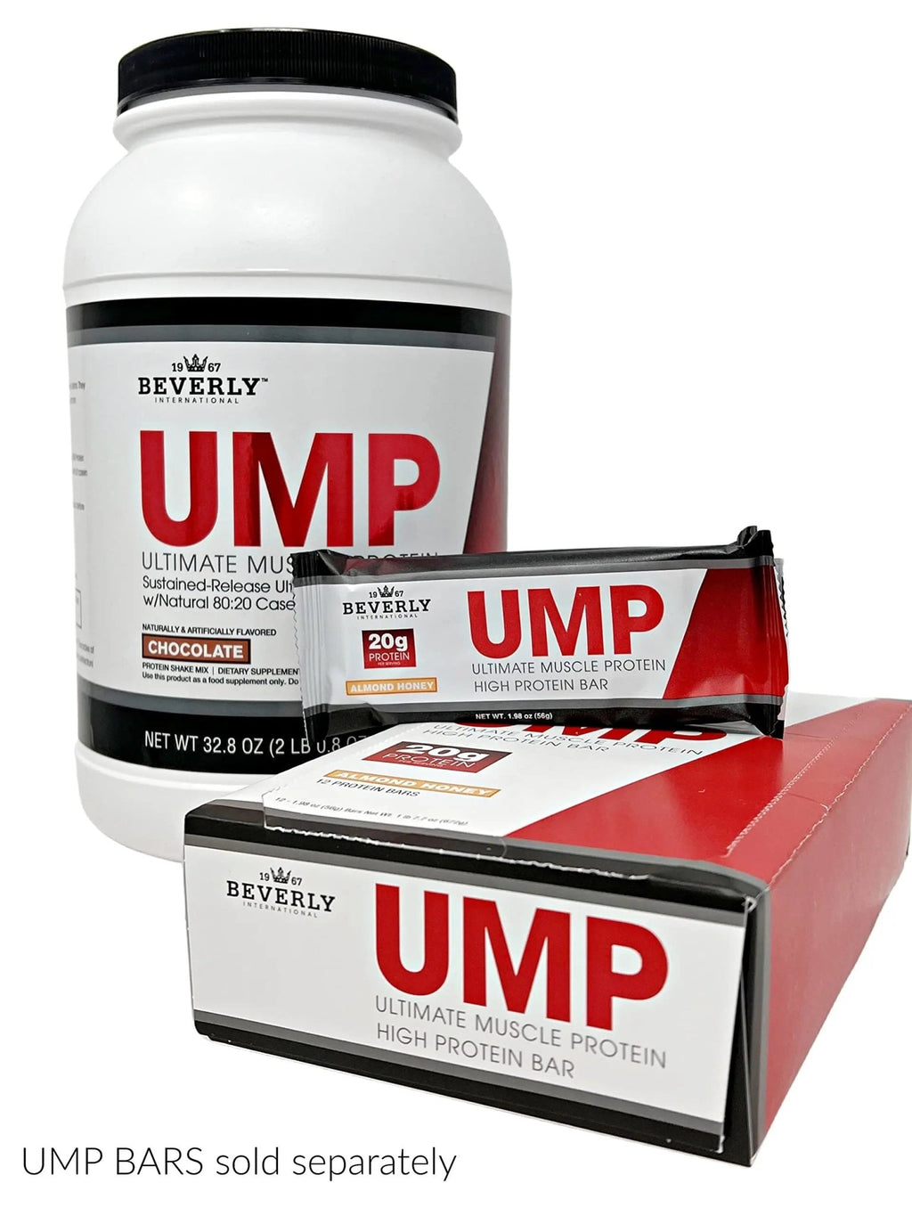 Beverly International UMP Protein Powder, Chocolate. Unique Whey-Casein Ratio Builds Lean Muscle. Easy to Digest. No Bloat. (32.8 oz) 2lb .8 oz - TrustMedUSA