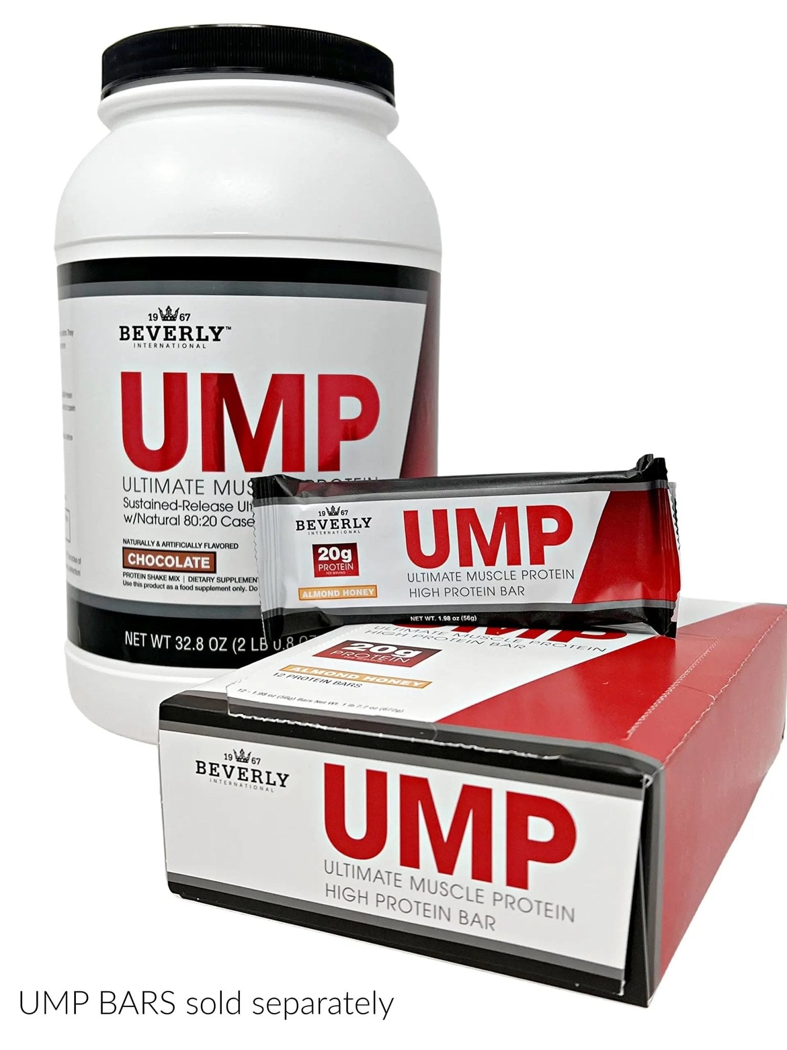 Beverly International UMP Protein Powder, Chocolate. Unique Whey-Casein Ratio Builds Lean Muscle. Easy to Digest. No Bloat. (32.8 oz) 2lb .8 oz - TrustMedUSA
