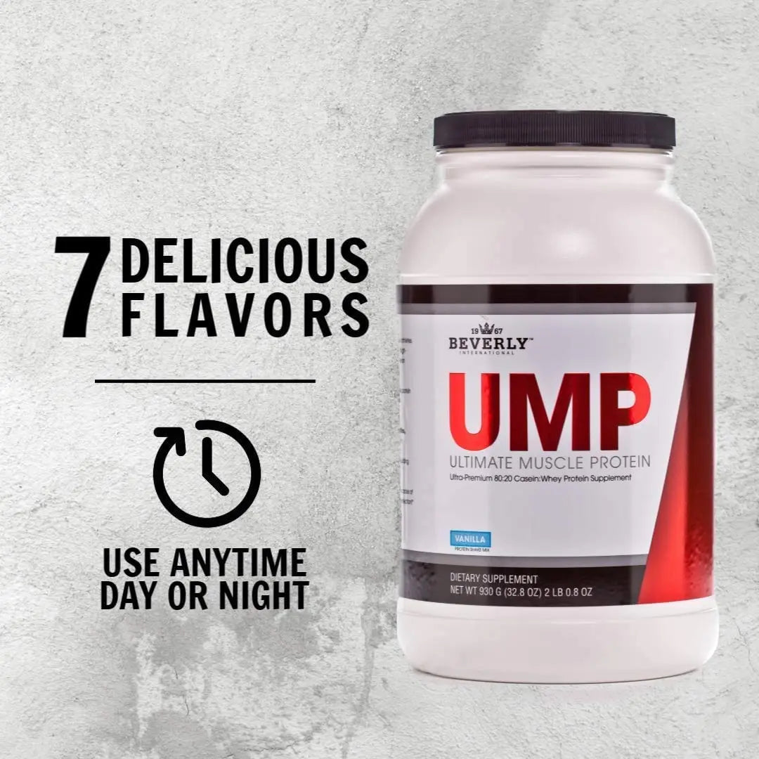 Beverly International UMP Protein Powder, Chocolate. Unique Whey-Casein Ratio Builds Lean Muscle. Easy to Digest. No Bloat. (32.8 oz) 2lb .8 oz - TrustMedUSA