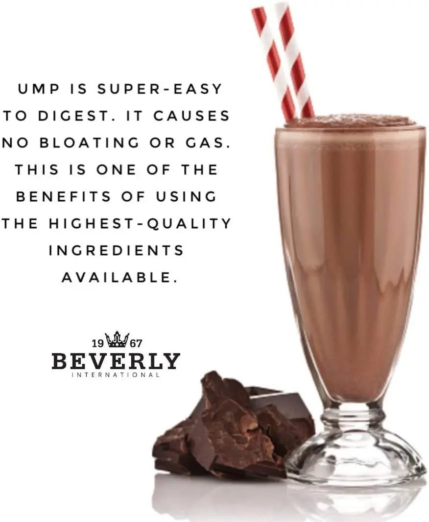 Beverly International UMP Protein Powder, Chocolate. Unique Whey-Casein Ratio Builds Lean Muscle. Easy to Digest. No Bloat. (32.8 oz) 2lb .8 oz - TrustMedUSA