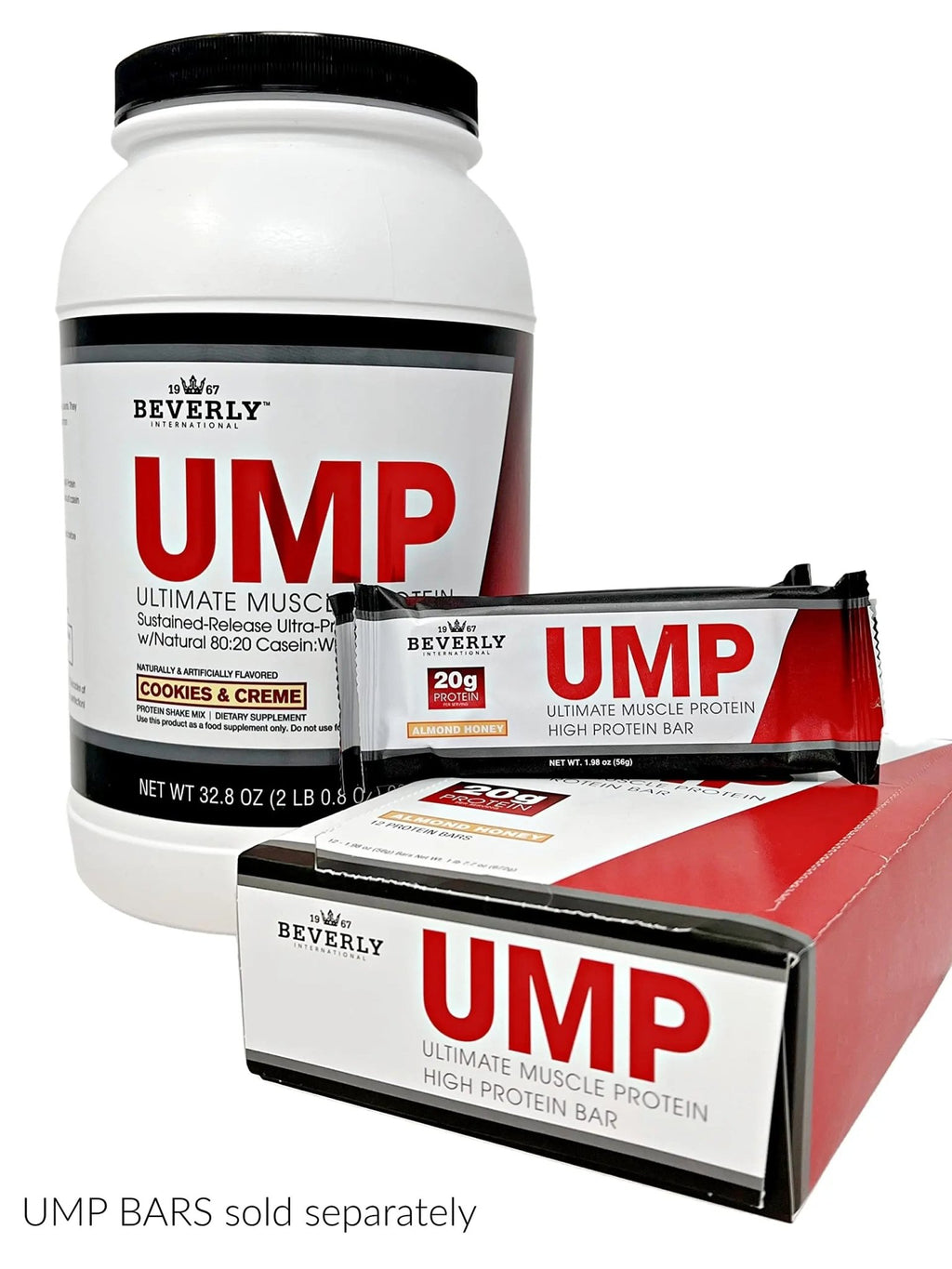 Beverly International UMP Protein Powder, Cookies & Cream. Unique Whey-Casein Ratio Builds Lean Muscle. Easy to Digest. No Bloat. (32.8 oz) 2lb .8 oz - TrustMedUSA