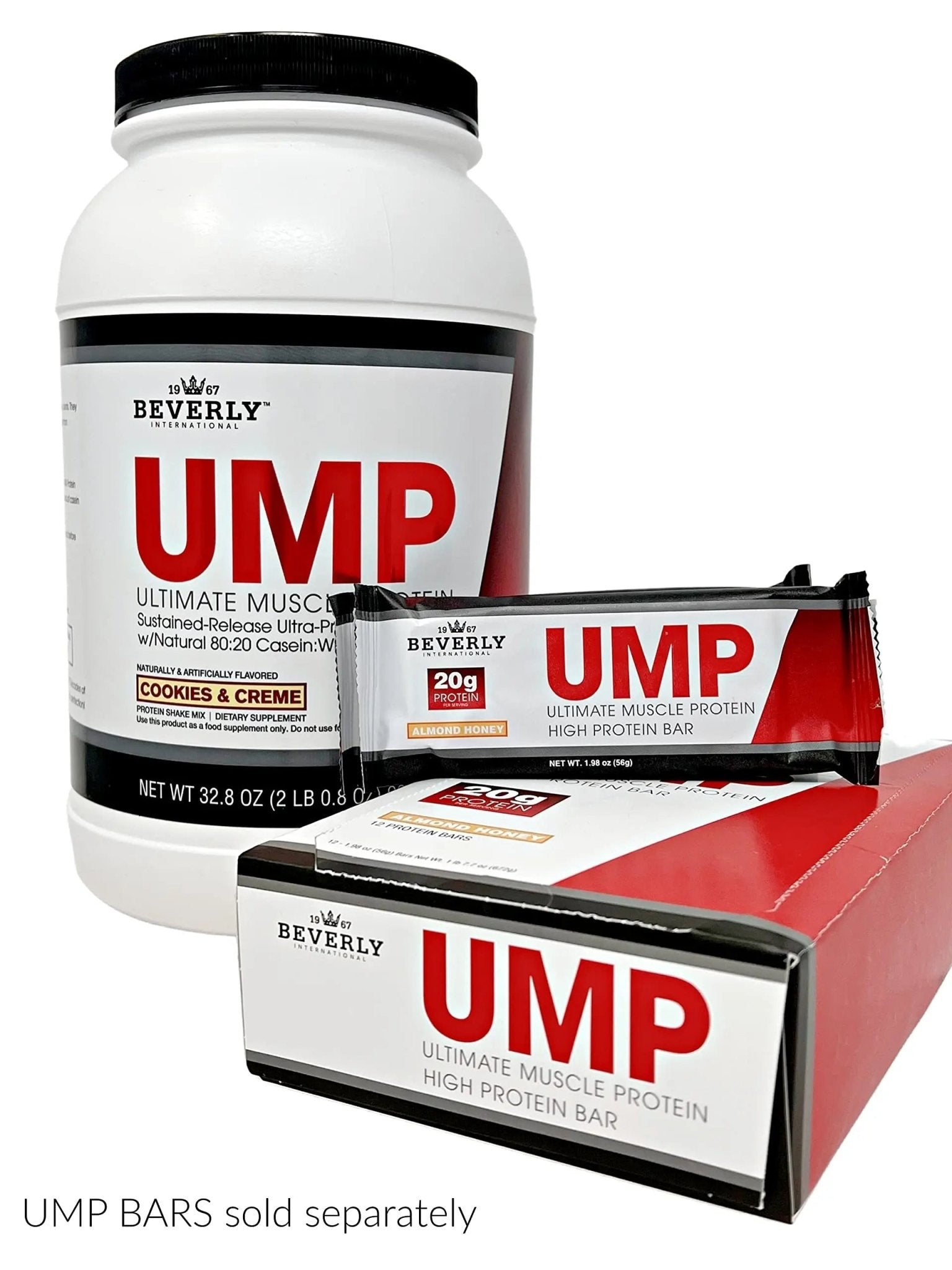 Beverly International UMP Protein Powder, Cookies & Cream. Unique Whey-Casein Ratio Builds Lean Muscle. Easy to Digest. No Bloat. (32.8 oz) 2lb .8 oz - TrustMedUSA
