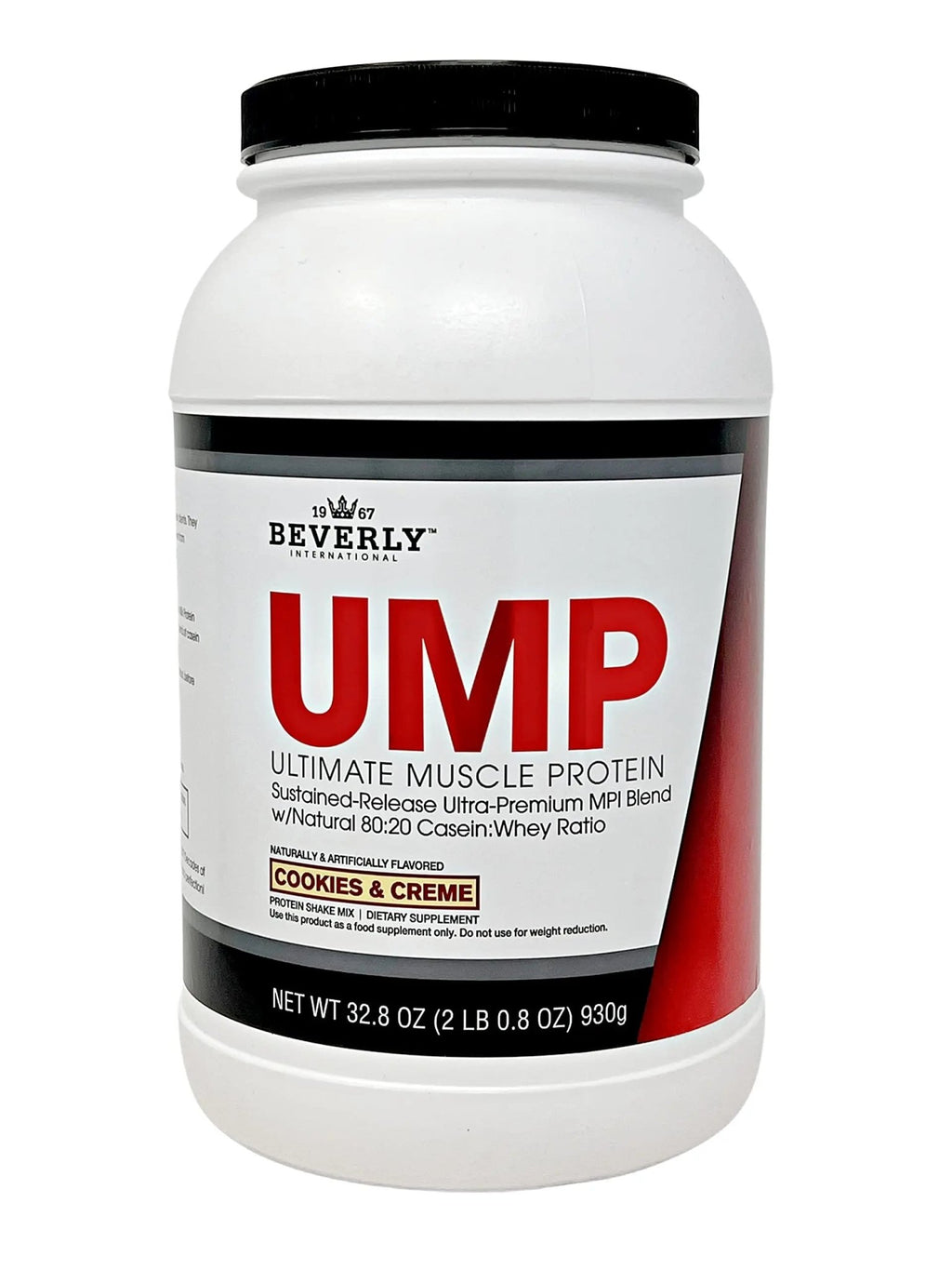 Beverly International UMP Protein Powder, Cookies & Cream. Unique Whey-Casein Ratio Builds Lean Muscle. Easy to Digest. No Bloat. (32.8 oz) 2lb .8 oz - TrustMedUSA