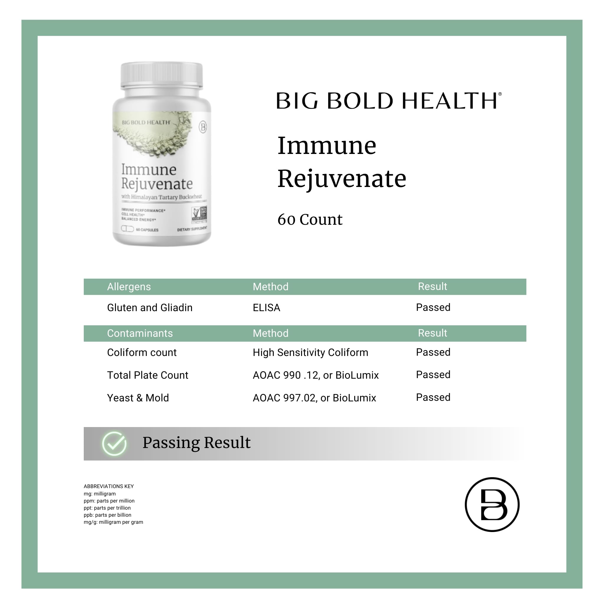 BIG BOLD HEALTH HTB Immune Rejuvenate - Polyphenols Supplement for Immune Support with Himalayan Tartary Buckwheat - Gluten Free, Dairy Free, Non-GMO Formula - 60 Vegetarian Capsules - TrustMedUSA