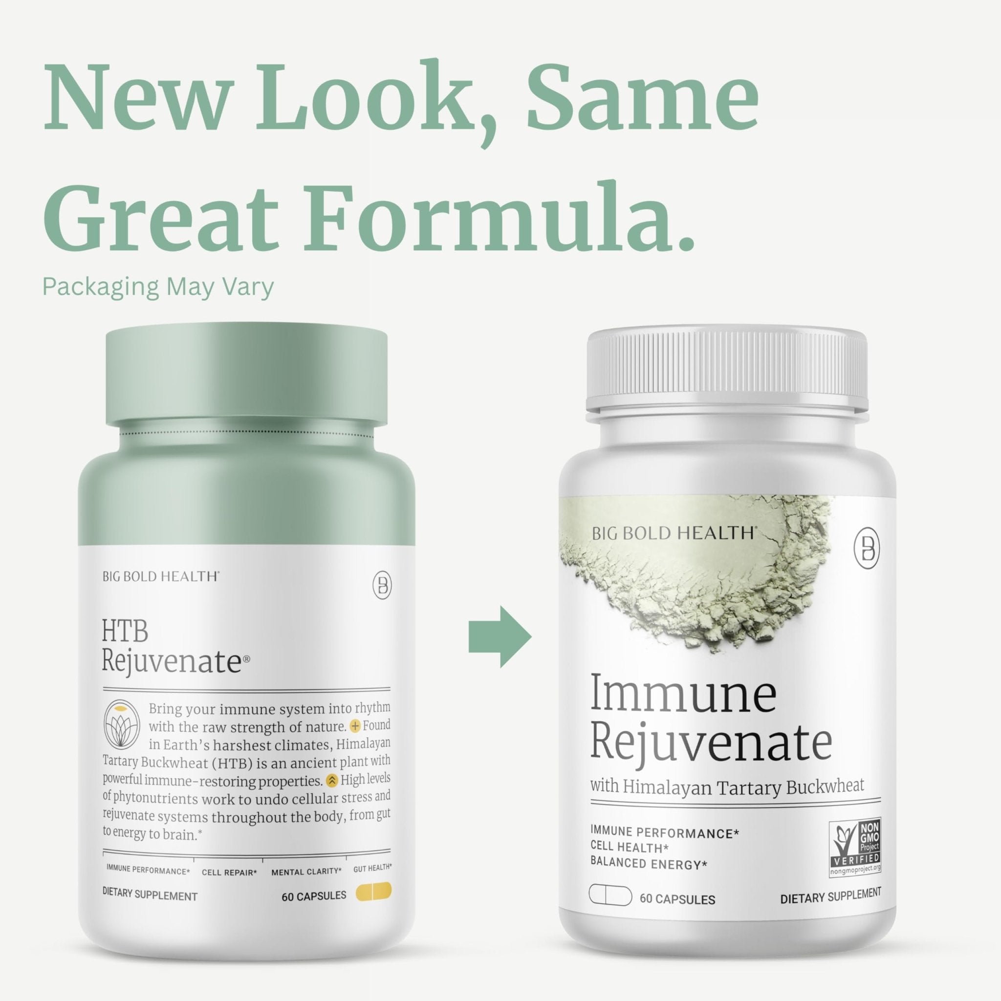 BIG BOLD HEALTH HTB Immune Rejuvenate - Polyphenols Supplement for Immune Support with Himalayan Tartary Buckwheat - Gluten Free, Dairy Free, Non-GMO Formula - 60 Vegetarian Capsules - TrustMedUSA